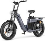 Vélo électrique TESWAY pour adultes – Double moteur 3600 W, batterie 52 V 60 Ah (autonomie jusqu'à 320 km), pneus « Fat » 20 pouces tout-terrain, suspension intégrale, freins hydrauliques.